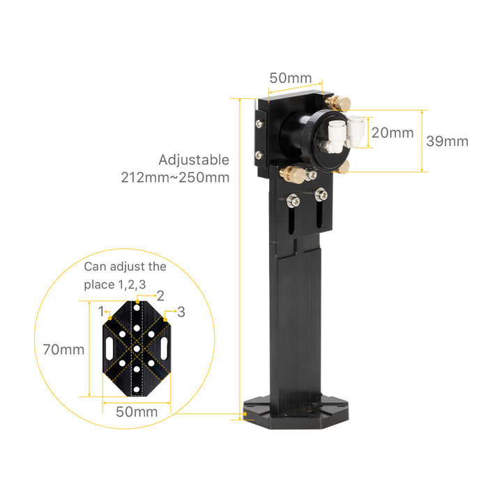Cloudray G Series CO2 Laser Head Set With Water Cooling Interface