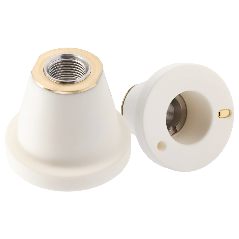 Cloudray Fiber Laser Ceramic Nozzle Holder with Copper Ring and Stainless Steel Thread