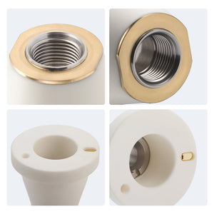 Cloudray Multi-Angle Detailed Views of Conductive Ring and Alignment Pins on Ceramic Holder