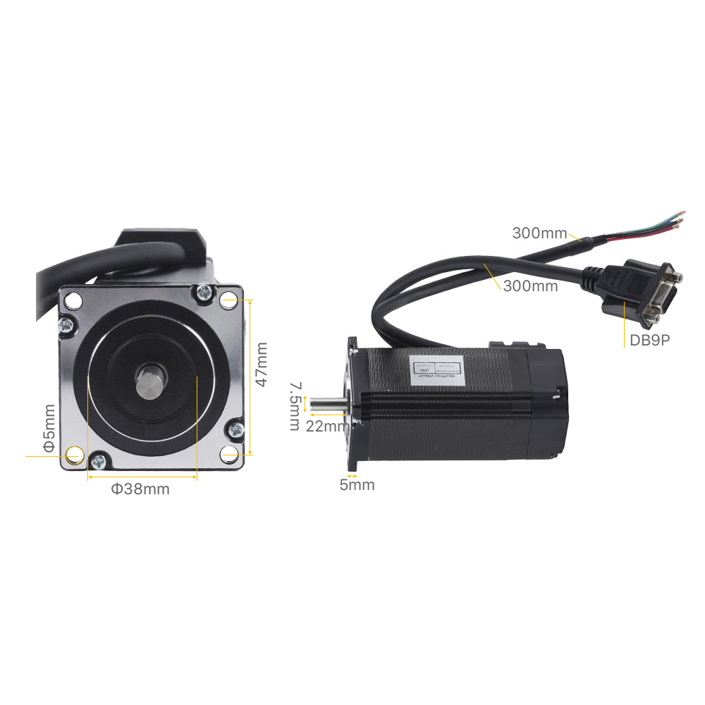Cloudray 123mm 3N.m 5A 2 Phase Nema23 Closed Loop Stepper Motor
