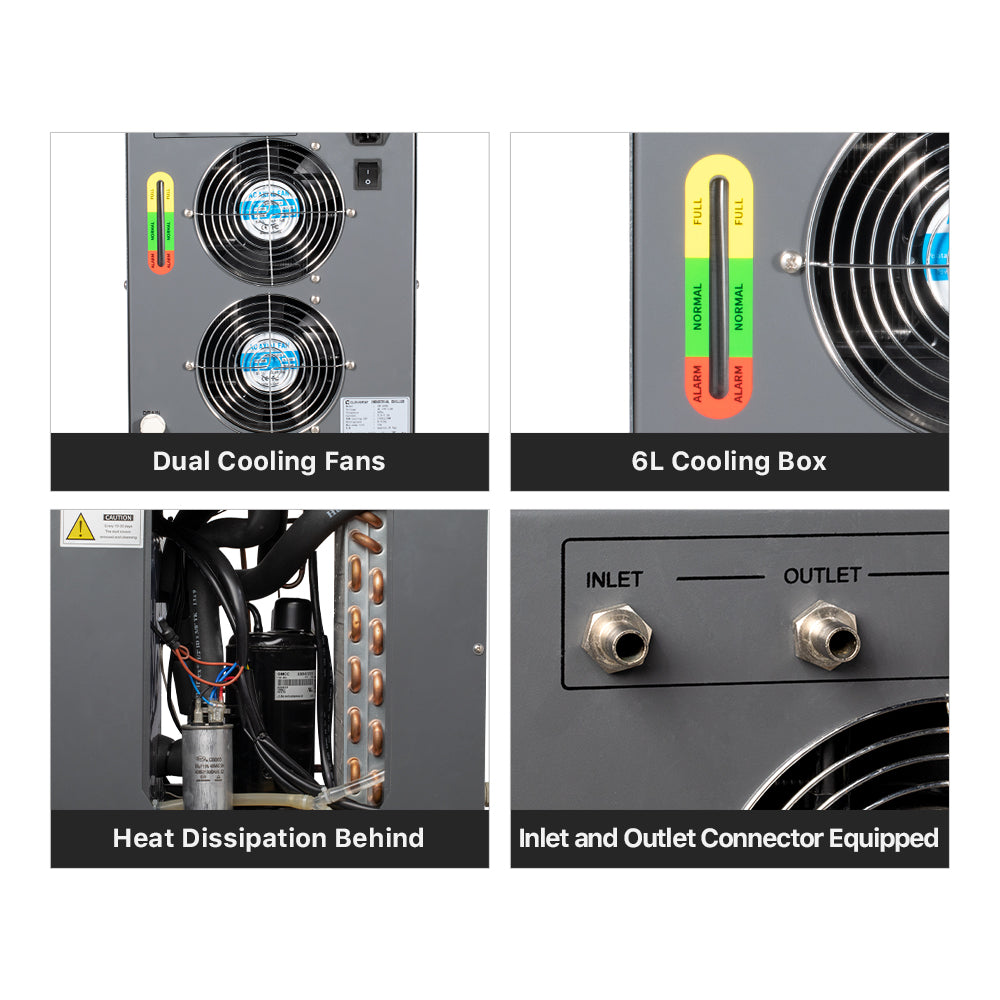 Chiller d'acqua industriale Cloudray CW5200 per macchina da taglio incisione laser CO2 150W