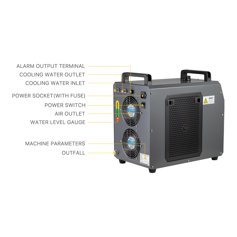Refroidisseur d'eau industriel AU Stock Cloudray CW5200 pour machine de découpe au laser CO2 150W