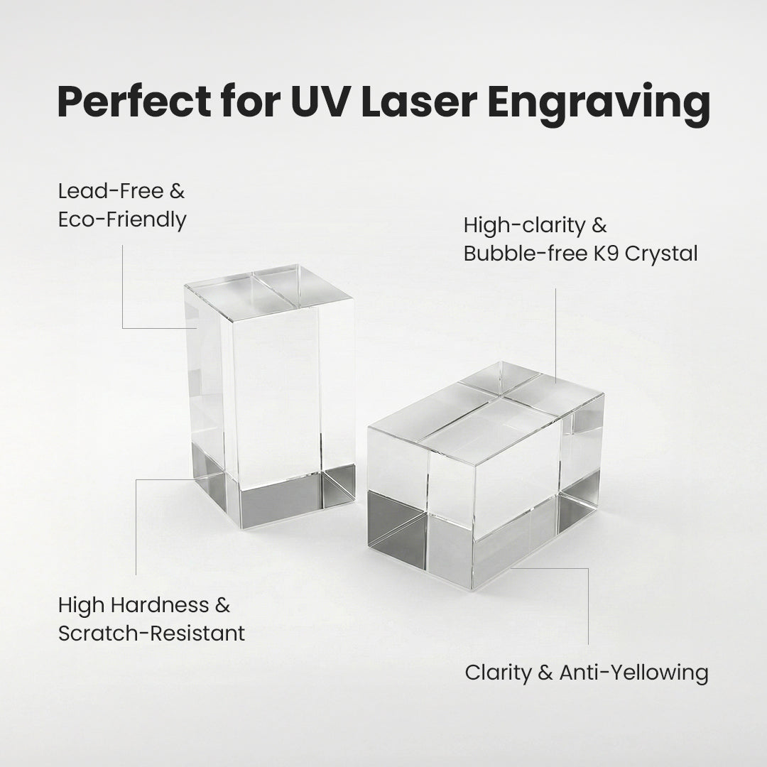 Product Advantage | Cloudray Laser Marking & Engraving Materials Blank Crystal Blocks