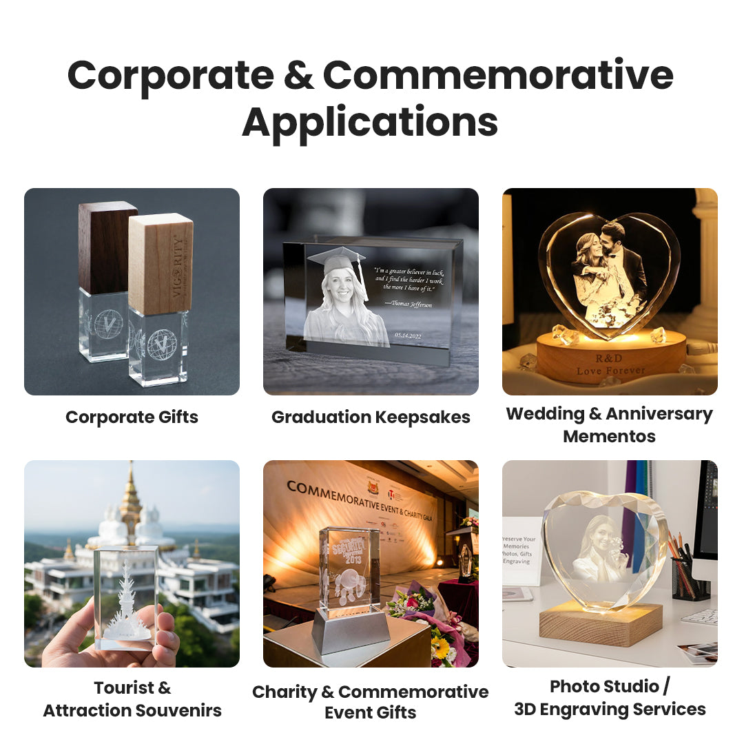 Product Applications | Cloudray Laser Marking & Engraving Materials Blank Crystal Blocks