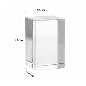 Rectangular Crystal Size | Cloudray Laser Marking & Engraving Materials Blank Crystal Blocks (4pcs)