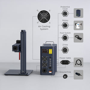 Engraver Structure | Cloudray GM Series Neo 100W 200W Autofocus Mopa Fiber Laser Engraver