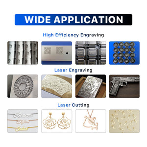 Wide Laser Application | Cloudray GM-100 100W Fiber Laser Engraver