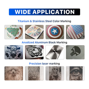 Wide Laser Application, Including Color Marking, Black Marking | Cloudray GM-100 100W Fiber Laser Engraver