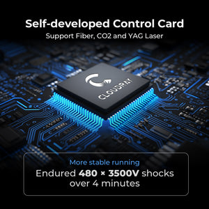 Self-developed Control Card Support Fiber, CO@ and YAG Laser | Cloudray GM Series Neo 100W 200W Autofocus Mopa Fiber Laser Engraver