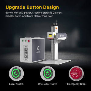 Upgrade Button Design | Cloudray QS-30 30W Fiber Laser Engraver