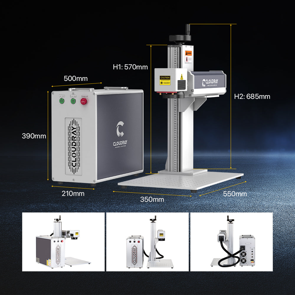 Engraver Size | Cloudray QS-30 30W Fiber Laser Engraver