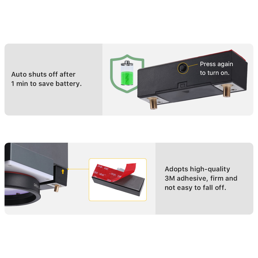 Cloudray Laser Focus Tool with 1-min Auto Shut-off and 3M Adhesive Backing