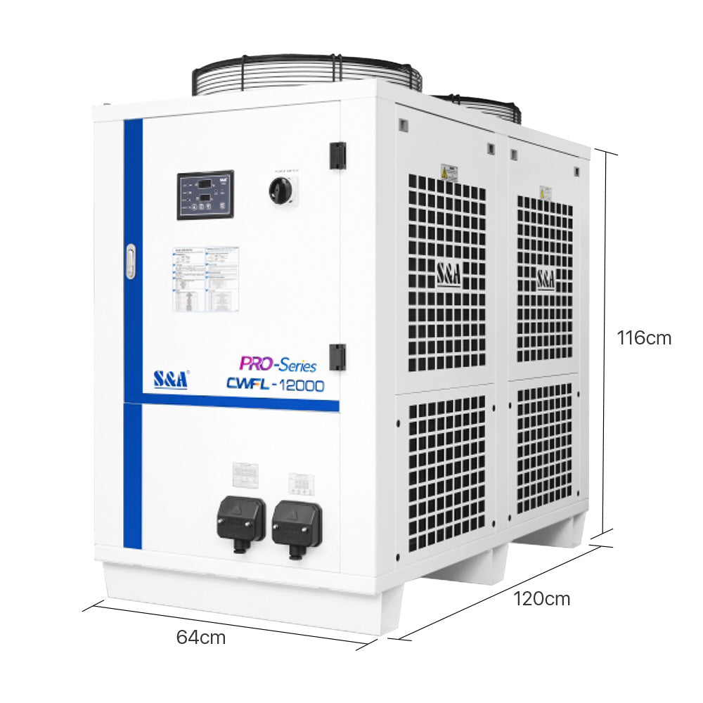 Refrigeratore d'acqua industriale in fibra CWFL-12000 Cloudray