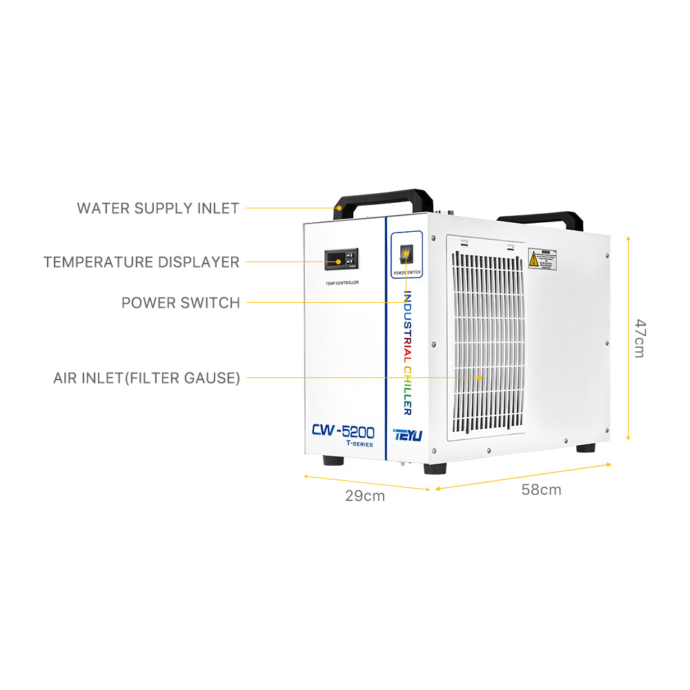 Cloudray TEYU CW5200 Industrial Water Chiller – Cloudray Laser