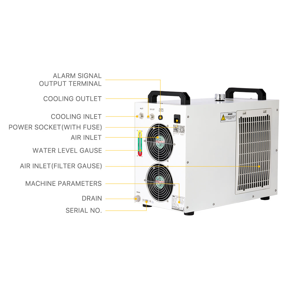 Cloudray CW5200 Industrial Chiller For 150W CO2 Laser Tube