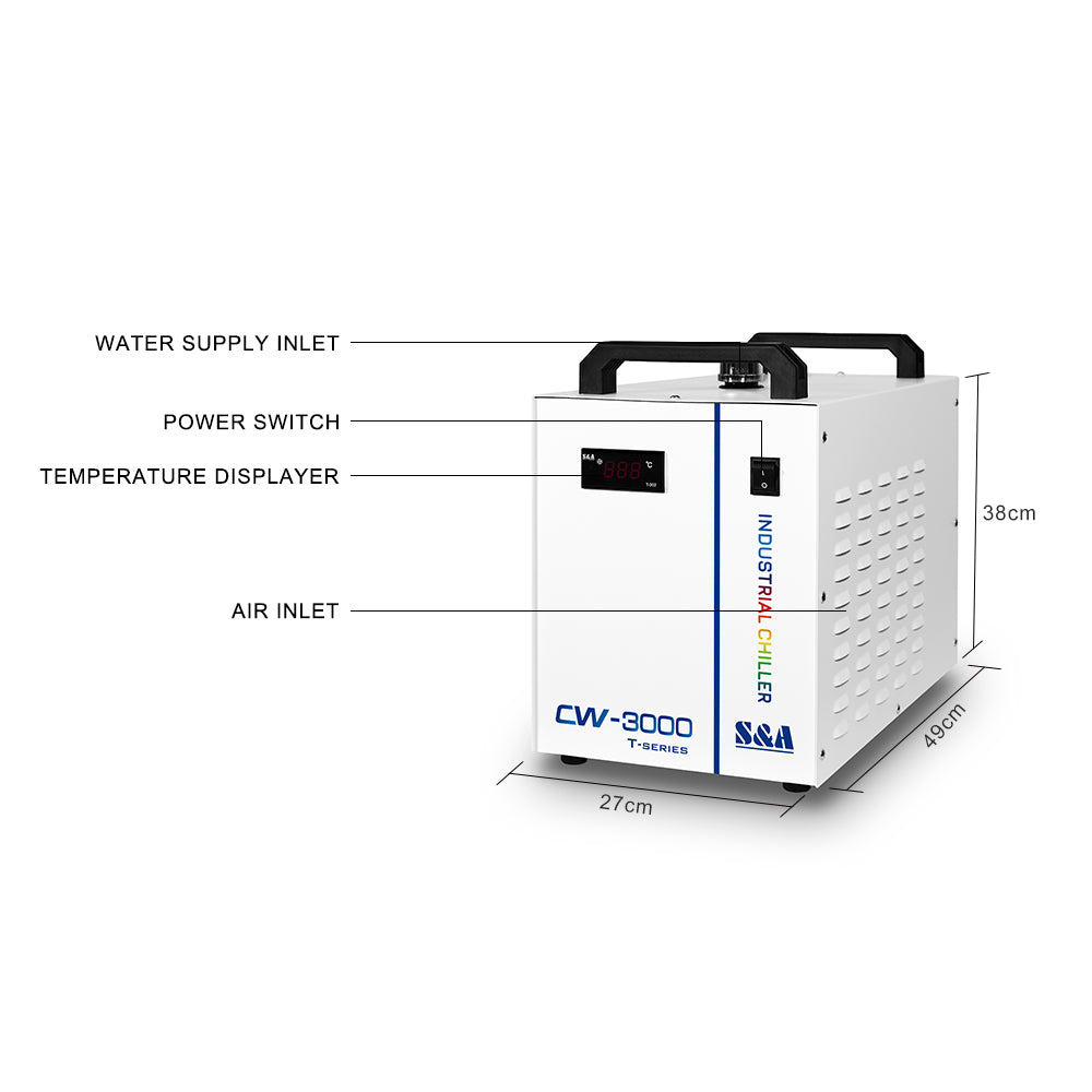 Охладитель Cloudray CW3000 промышленный для пробки лазера 60W 80W