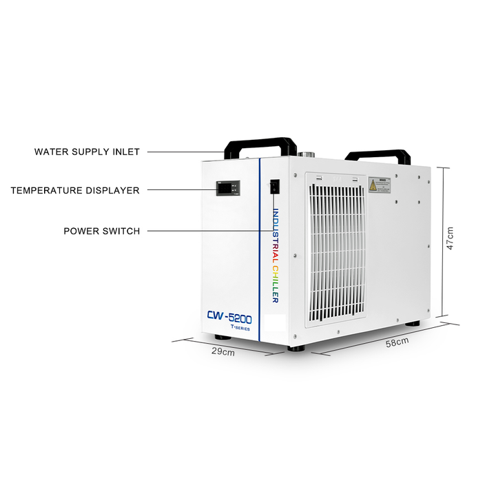 Cloudray CW5200 & CW5202 Industrial Chiller For 150W CO2 Laser Tube