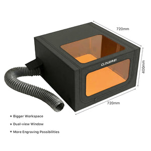Large Laser Enclosure Dimensions 720x720x400mm with Dual-view Window