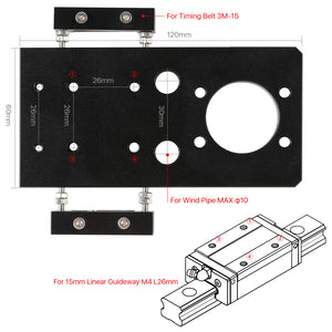 Cloudray C Series V2.1 CO2 Laser Head Mounting Plate for 15mm Linear Guideway and 3M-15 Timing Belt