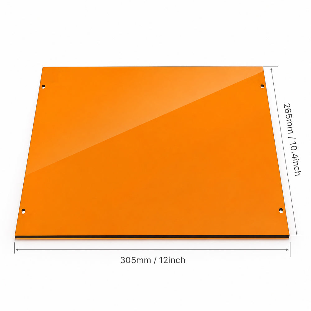 Cloudray Laser Safety Window Shield Dimensions 305mm by 265mm