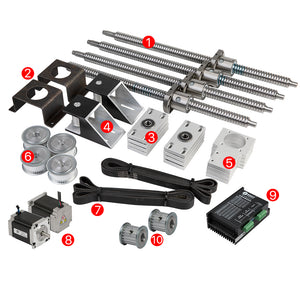 Cloudray Set B Lift Suit Package Listing with Stepper Motors and Driver