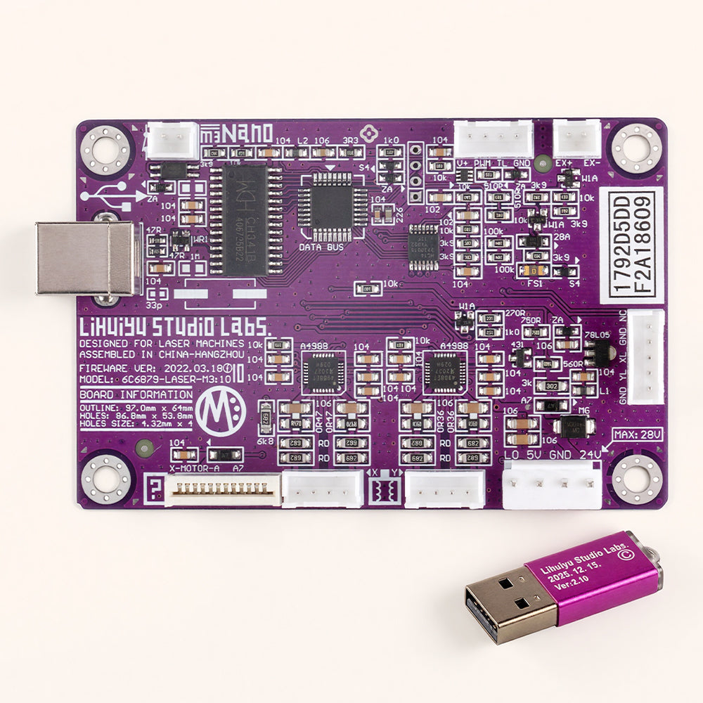 Cloudray M3 Nano Laser Controller Board with USB Dongle for K40 CO2 Laser Machines