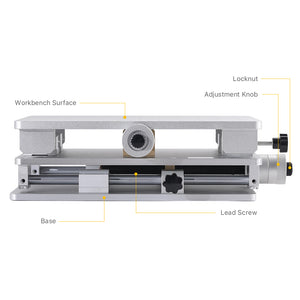 Cloudray 2D Laser Displacement Table Structure with Adjustment Knob and Lead Screw