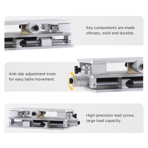 Cloudray High-Precision Manual XY Stage with Brass Components and Stroke Locknut