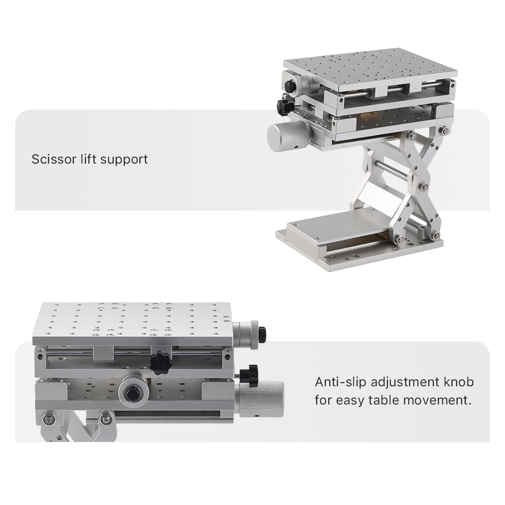 Cloudray High-Precision Scissor Lift Support with Lockable Stroke and Brass Components