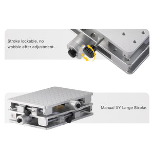 Cloudray High-Precision Manual XY Stage with Brass Components and Stroke Locknut