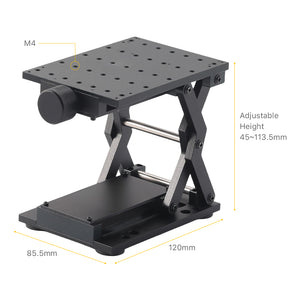 Cloudray Lift Table Dimensions: 120x85.5mm Surface with 45mm to 113.5mm Adjustable Height Range