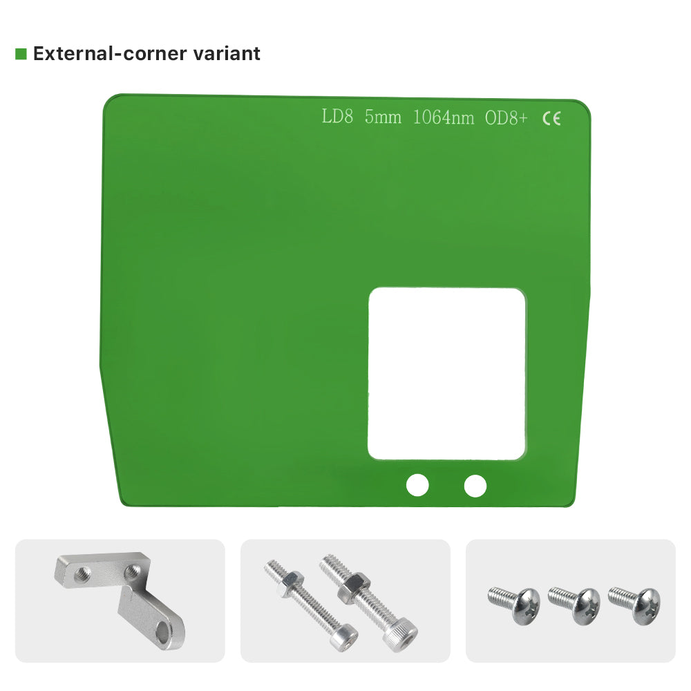 Cloudray External Corner Laser Welding Protective Shield Kit with Mounting Bracket and Screws