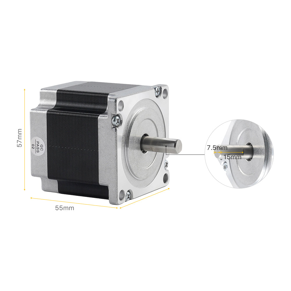 Cloudray 55mm 0.9N.m 2 Phase Nema 23 Open Loop Stepper Motor