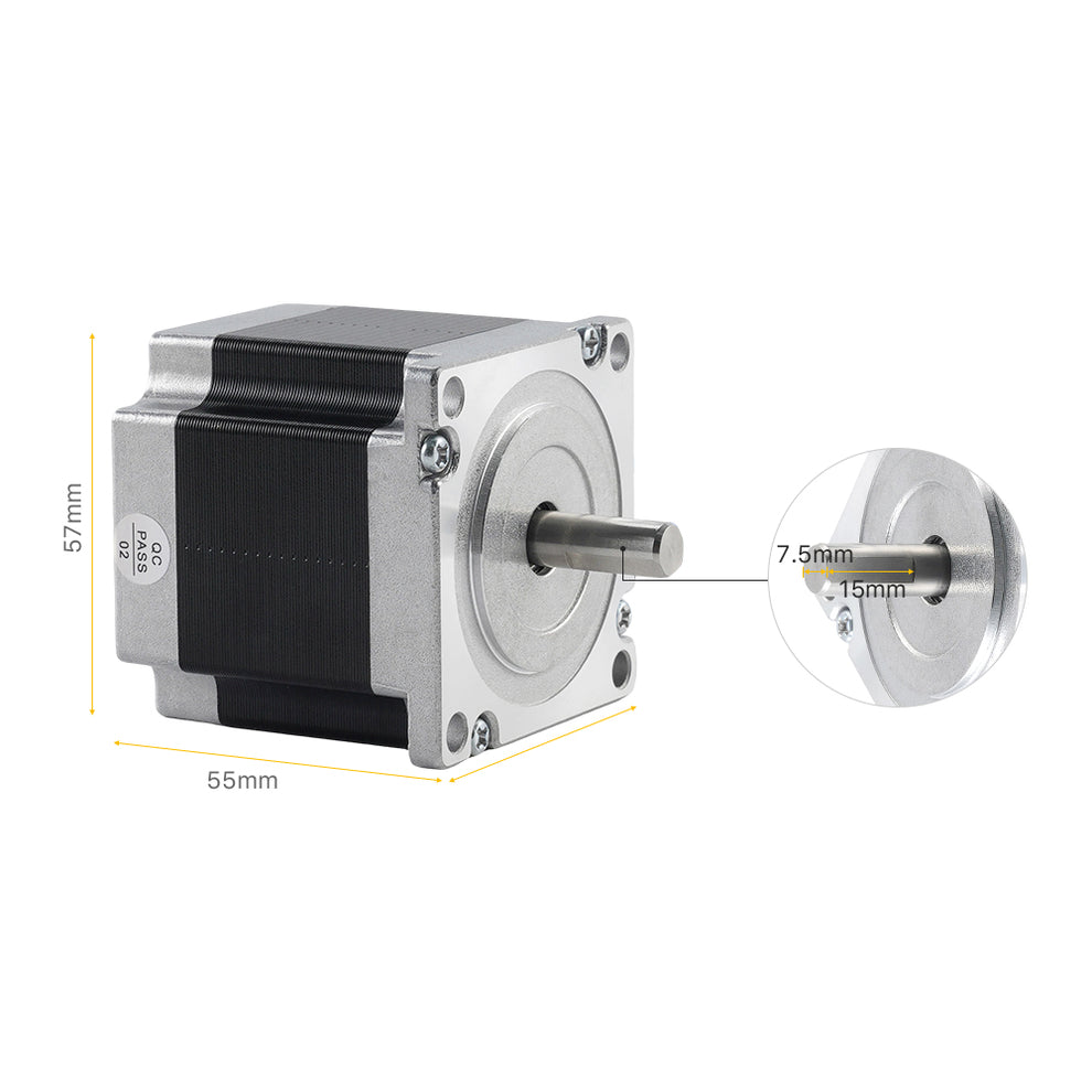 Cloudray 55mm 0.9N.m 2 Phase Nema 23 Open Loop Stepper Motor – Cloudray ...