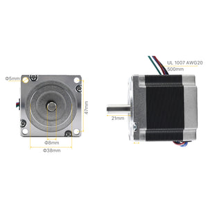 Cloudray 55mm 0.9N.m 2 Phase Nema 23 Open Loop Stepper Motor