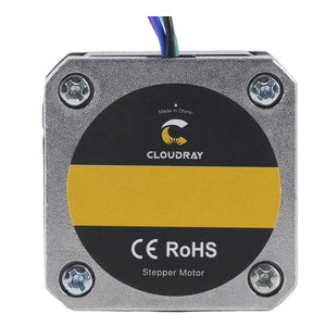 Cloudray CE and RoHS Certified Stepper Motor Back Plate with Logo and International Compliance Symbols