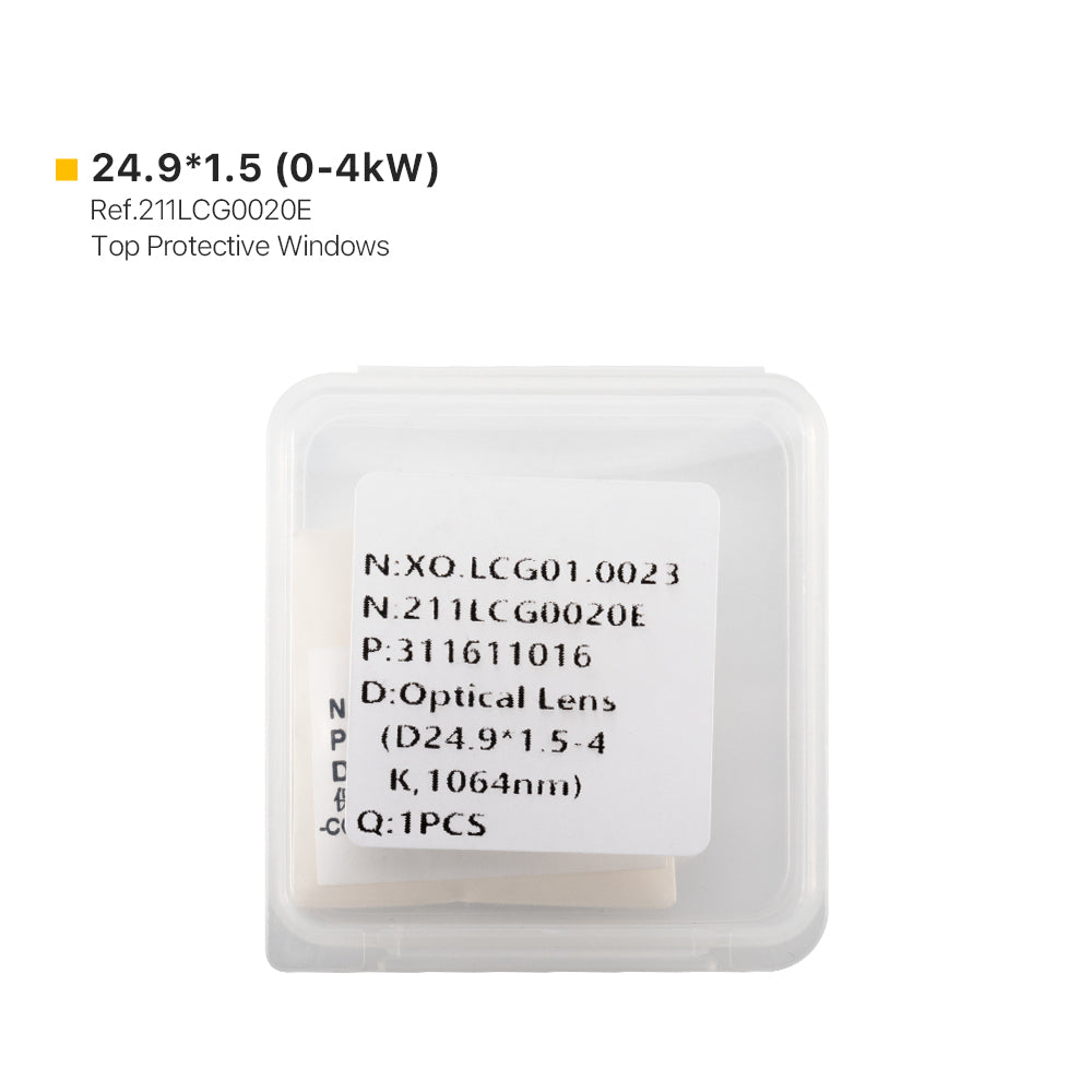 Cloudray Raytools Top Protective Window 24.9x1.5mm for 0-4kW Fiber Laser Heads