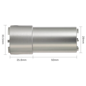 Cloudray Raytools Lens Insertion Tool Dimensions with 33.5mm and 29mm Outer Diameters and 75.8mm Body Length