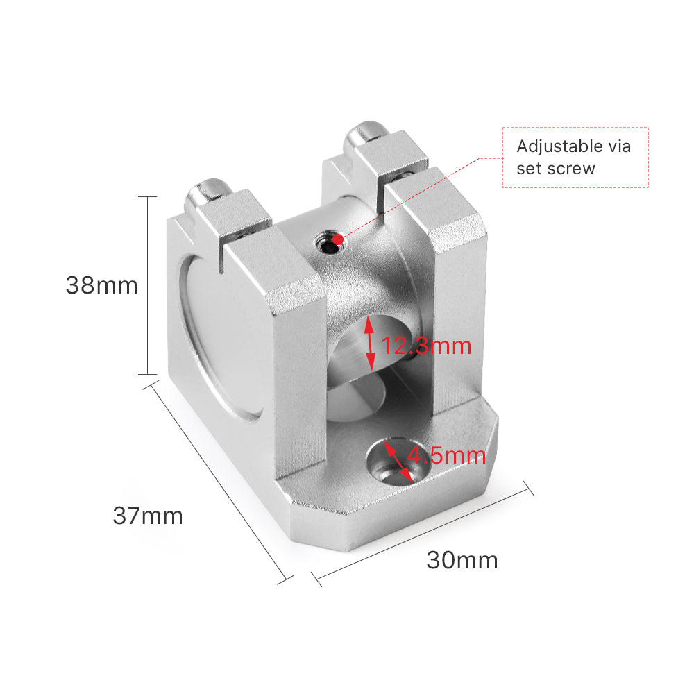 Cloudray Red Laser Locator Mount Dimensions Specification: 38x37x30mm with 12.3mm Hole Diameter