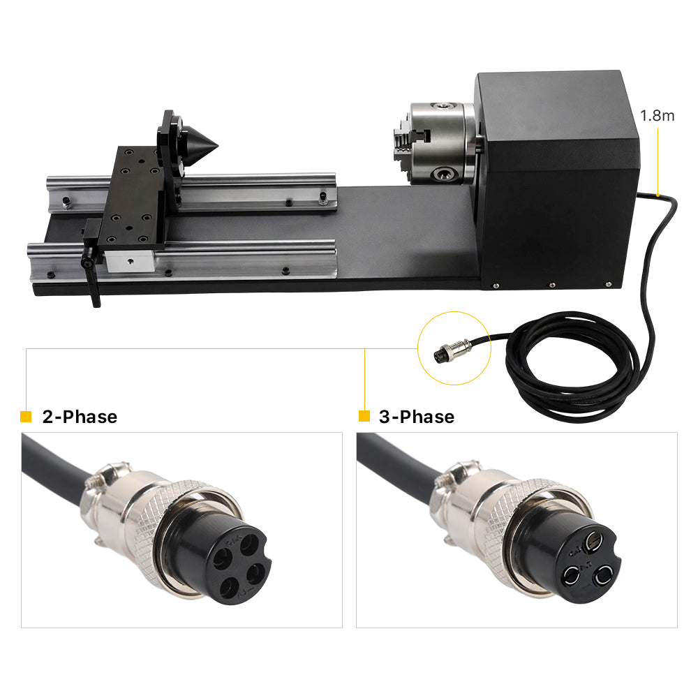 Cloudray Rotary Engraving Attachment With Chucks