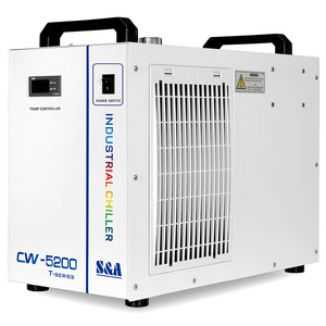 Cloudray S&A CW-5200 Industrial Water Chiller Front View for CO2 Laser Cooling