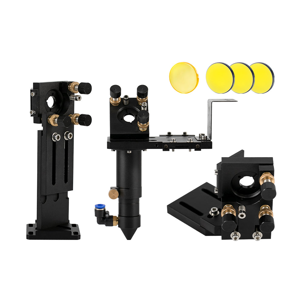 Cloudray Laser Head Set A: Head + 1st and 2nd Mounts + Focusing Lens + 3PCS Gold-Plated Si Mirrors