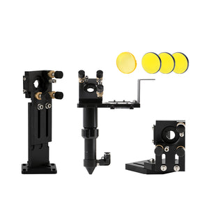 Cloudray Set A: CO2 Laser Head with 1st and 2nd Mirror Mounts, Focus Lens, and 3pcs Gold-Plated Si Mirrors