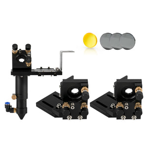 Cloudray Laser Head Set C: Head + Dual 2nd Mounts + Focusing Lens + 3PCS Black Silicon Mirrors