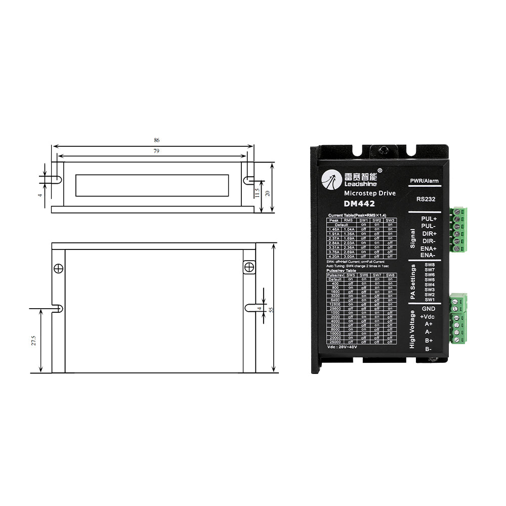 Cloudray Leadshine DM442 2-Phase Stepper Driver