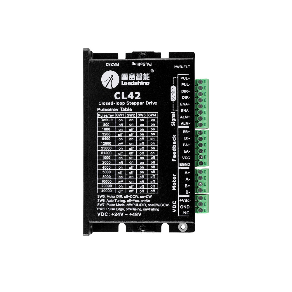 Leadshine CL42 Stepper Drive Side Profile with RS232 Port and Terminal Block Connections