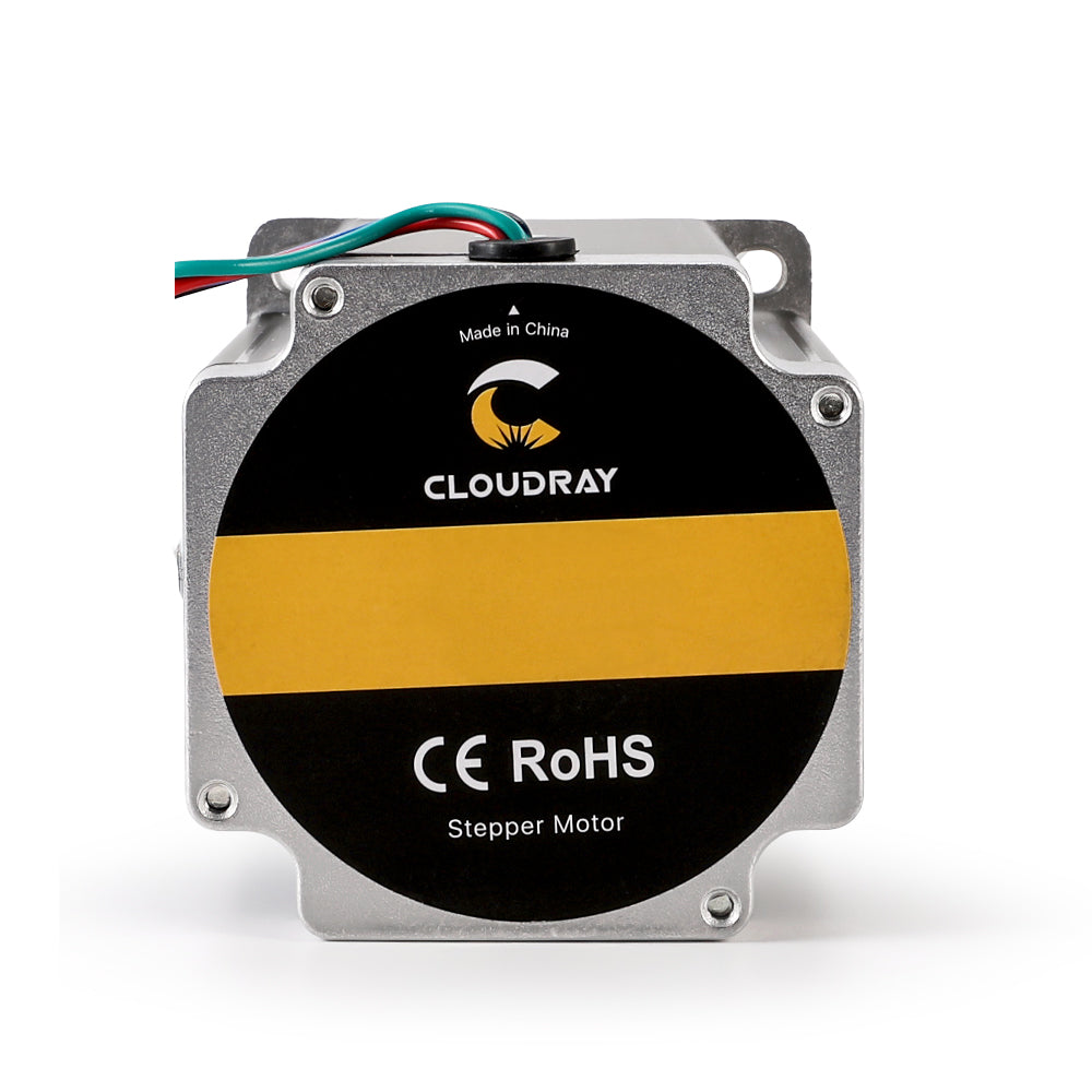 Cloudray Stepper Motor Back View with CE RoHS Certification and Logo Branding