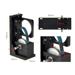 Cloudray Nema34 72-Teeth Stepper Motor Reducer Features with HTD-3M-327 Synchronous Belt