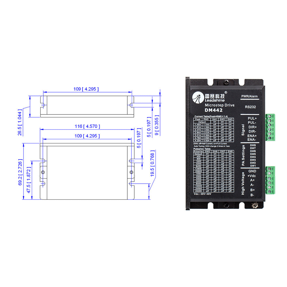 Cloudray Leadshine DM442 2-Phase Stepper Driver