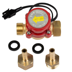 Cloudray HT-30 Water Flow Switch with Optional Connectors, Washers, and Hose Barbs